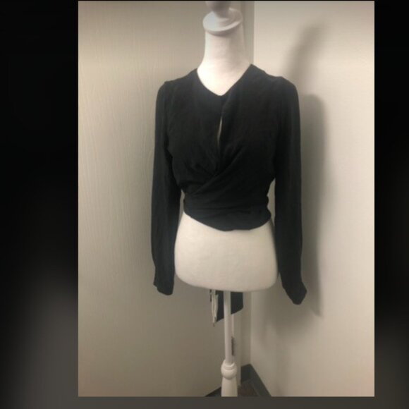 Sam & Lavin Silk Tie Long Sleeve blouse Sz XS - Picture 1 of 6